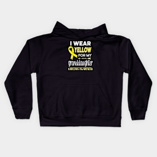 I Wear Yellow For My Granddaughter Kids Hoodie